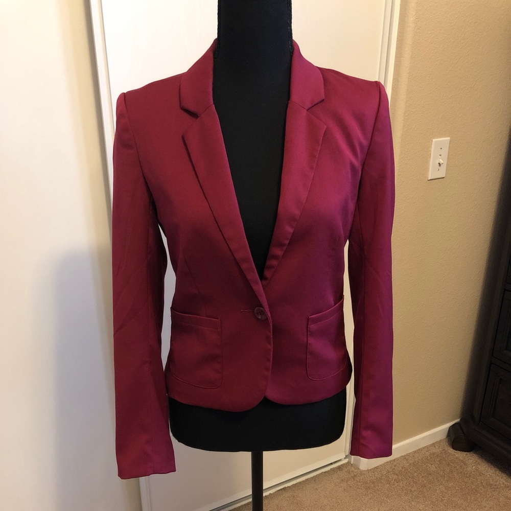H&M Divided (Juniors) Burgundy Blazer